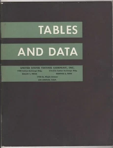 Selected Scientific And Engineering Tables And Data by United States Testing Co. - Picture 1 of 3