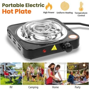 1000W Mini Electric Single Burner Hot Plate Cooktop RV Dorm Countertop Stove USA - Picture 1 of 14