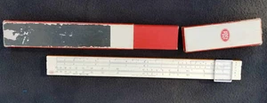 Vintage FREDERICK POST No. 1447 bamboo SLIDE RULE made by SUNN HEMI & Box - Picture 1 of 12