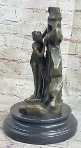 Bronze Sculpture Statue VINTAGE ARMOR GARDEN NUDE LADY BUST BOOK - Picture 1 of 7
