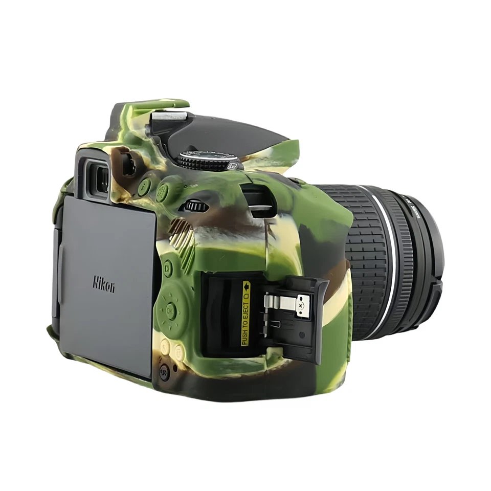 Capa protetora de câmera silicone capa macia para Nikon D5300 e Nikon D5200 - Imagem 1 de 4