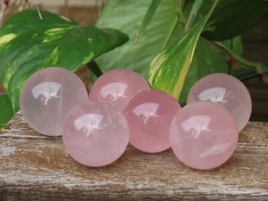 1 bola/esfera de cristal de cuarzo rosa pulido de alta calidad - Imagen 1 de 5