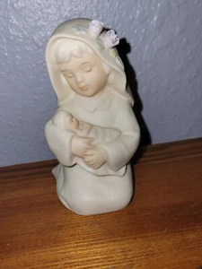 Vintage 1992 Homco Mizuno Bisque Christmas Nativity Baby Jesus Mother Mary - Picture 1 of 6