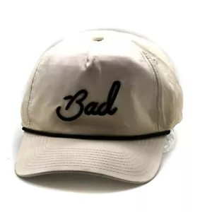 Bad Birdie White Script Snapback Adjustable Golf Headwear Hat Cap, RN 158230 - Picture 1 of 9