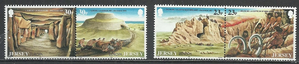 1994 Jersey MNH Stamp Set – Great Discoveries – Prehistoric Finds – Complete - Image 1 of 1