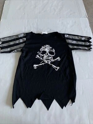 scary pirate childs halloween costume shirt size L - Image 1 of 4