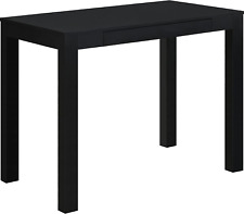 Parsons Desk with Drawer, Black , 19.7D X 39W X 30H In