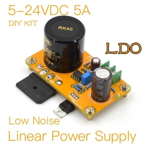 LDO5A Mosfet Linear Power Supply (SingleRail) 5-24VDC 5A Kits & Finished Board - Picture 1 of 16