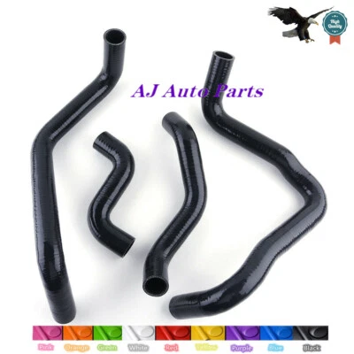 For FIAT 1972-1983 Bertone X1/9 X 1/9 12B 13B Silicone Radiator Black' Hose Kits — 第 1/4 张图片