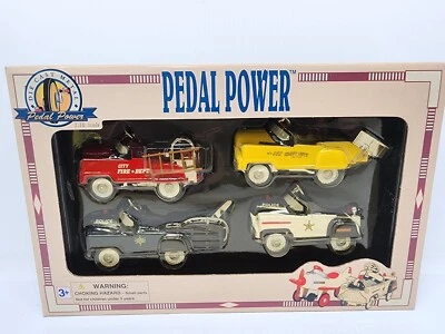 Golden Wheel Pedal Power Die Cast Pedal Cars Set of 4 1:10 Scale Fire Police - Image 1 of 4