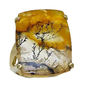 14k Gelbgold Dendrit Ring - Bild 1 von 8