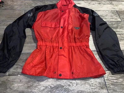 New Men's First Gear Red & Black Splash R/S Motorcycle Rain Jacket Size Small - Image 1 of 4
