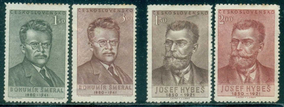 CZECHOSLOVAKIA SCOTT #'s 464-465, 477-478 SETS, MINT, NO GUM, GREAT PRICE! - Image 1 of 1