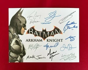 Batman: Arkham Knight HEROES Title Card Cast-Signed- 8.5x11- Autograph Reprints - Picture 1 of 6