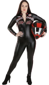 Dreamgirl Adult Sexy Racer Costume for Women, Race Car Driver Jumpsuit, SZ Small - Picture 1 of 14