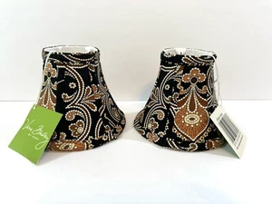 Vera Bradley Mini Lámpara Tonos Marrón Paisley Juego De 2 Patrones Retirados Nuevo Con Etiquetas - Imagen 1 de 10
