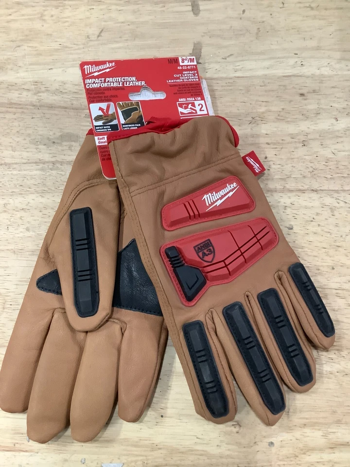 Guantes de cuero de cabra Milwaukee 48-22-8771 corte de impacto nivel 3 M Foto 1 de 1