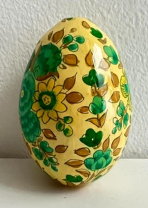 Osterei Keramik grün gelb Kunsthandwerk gelb grün VE79 (2401DM69) 09/25 - Bild 1 von 5