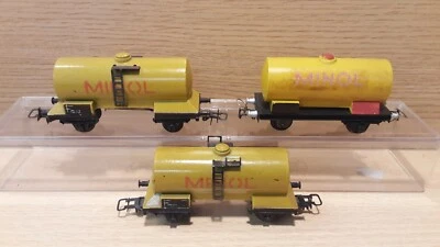 WW1123) Piko / Pico Express - 3 Stk. Kesselwagen "Minol"  - HO - 60er Jahre - Bild 1 von 4