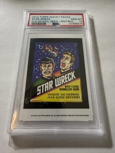 Star Trek Spoof - Star Wreck 2014 Topps Wacky Pack Advertising Sticker Card - Picture 1 of 5