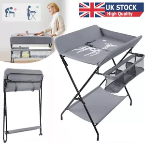 Baby Changer Infant Changing Table Unit Table Nursery Changing Station Foldable - Picture 1 of 19
