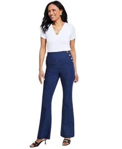INC International Concepts Damen High-Rise Jeans mit Knopfleiste - Bild 1 von 8