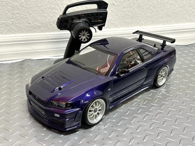 HPI Sprint 2 RC - Tamiya Skyline R34 GTR - Carbon Fiber Aluminum Chassis & More! - Image 1 of 4