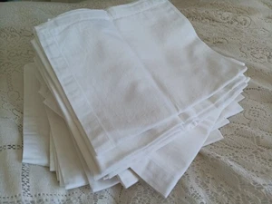 Lote De 16 Servilletas De Cena Blanco Algodón 18x18 - Imagen 1 de 2
