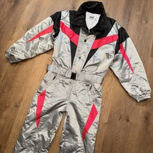 Vintage Skianzug Einteiler Schneeanzug Snow Bib Ossi Silver Snowboard Herren Medium - Bild 1 von 18