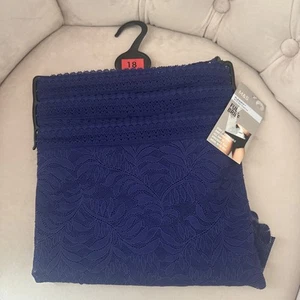 M&S BNWT 3 Pack Blue Lace Full Briefs Knickers Size 18 Knickers BNWT - Picture 1 of 9