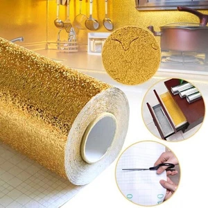 40x100cm Roll Of Wall Sticker Self-adhesive Waterproof Oil-proof Aluminum Foil - Picture 1 of 12