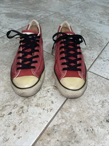 RAR🔥 Converse John Varvatos Star Player Chili Rot Gr. 11,5 Herren Canvas Leder - Bild 1 von 6