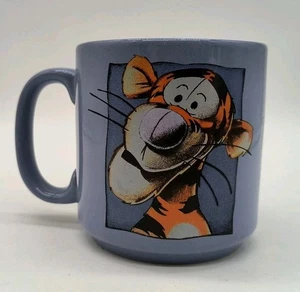 Disney Tigger Ceramic Coffee Mug Cup Blue Purple Winnie the Pooh Graphic Art - Picture 1 of 6