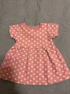 HB Infant Girls 3-6 Months Pink Polka Dot Dress - Picture 1 of 3
