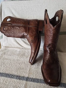 EUC Denver Bergstiefel echtes weiches Bullhide französische Zehenpartie Western Cowboy 11,5-12 - Bild 1 von 22