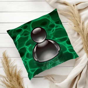 Frutiger Aero Msn Icon Kissen Dark Aero Technozen Raumdeko, Cybercore Dekor - Bild 1 von 1