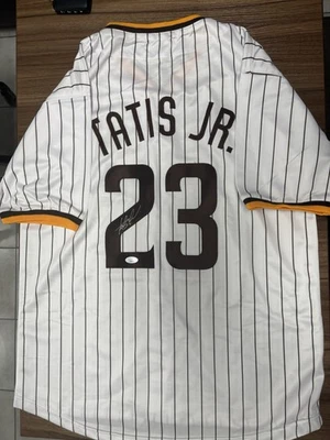Fernando Tatis Jr Autographed/Signed Jersey JSA COA White Custom Jersey  - Image 1 of 3