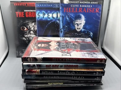 Lot Of 10 Horror DVDs Swamp Thing,Hellraiser,Leatherface,Species 3,Bloodrayne Foto 1 de 4