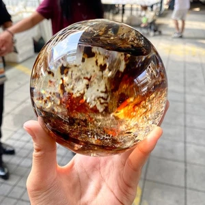 3.5LB Top Natural smoky Quartz Sphere Quarzt Crystal Ball reiki healing mineral - Picture 1 of 7