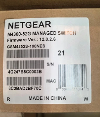 New Netgear M4300 48x1G Stackable Managed Switch with 2x10GBASE-T and 2xSFP+ - Image 1 of 4