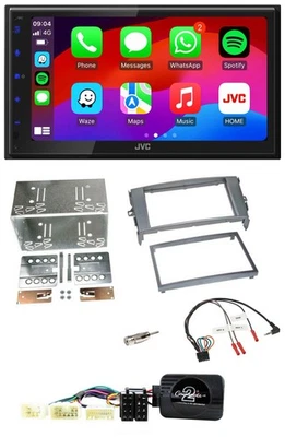 JVC Bluetooth 2DIN Lenkrad DAB USB Autoradio für Toyota Auris 2007-2011 anthrazi - Bild 1 von 4