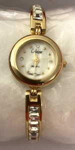 Reloj de Vestir Damas COLLEZIO Tono Dorado Piedras Transparentes Brillante - Fiesta Navidad - Imagen 1 de 16