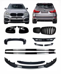 KIT CARROZZERIA BMW X5 F15 DIFFUSORE POSTERIORE SPLITTER ANTERIORE SPOILER FIANCHI GRIGLIE SPECCHIETTI - Foto 1 di 24