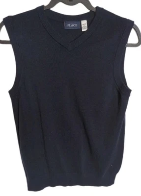 Chaleco Suéter Cuello en V Azul THE CHILDREN’S PLACE Niños Talla L 10/12 Foto 1 de 4