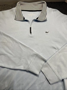Vineyard Vines 1/4 Zip Langarm Herren XL Blau Sweatshirt Pima Wal Logo 🐳 - Bild 1 von 6