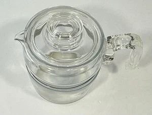 Pyrex Flameware 7756B Glass Stovetop Coffee Pot Percolator - Pot & Lid Only EUC - Picture 1 of 10