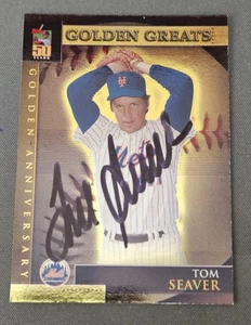 TOM SEAVER 2000 Topps 50 Years MLB card with AUTOGRAPH New York Mets - Picture 1 of 2