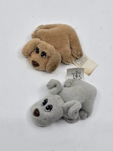 Lot 2 VTG Pound Puppies Miniature Plush Galoob Puppies Mini 90s Dog 3” - Picture 1 of 6