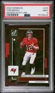 2022 Panini Donruss Tom Brady #255 Season Stat Line /43 PSA 9 Mint - Picture 1 of 2