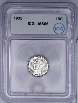 1935 Mercury Dime 10C ICG MS66 - Image 1 of 4